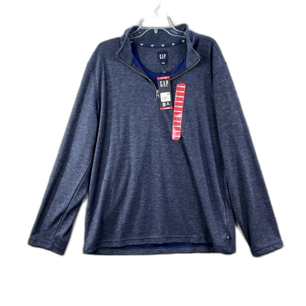 Gap Half Zip Brushed Double Knit Sweater Mens XL Pullover Long Sleeve Outdoor‎